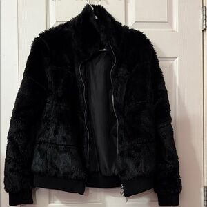 Women's Black Faux Fur Jacket